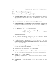 C.7 Universal quantum gates
