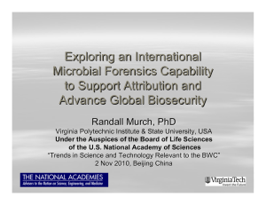 Exploring an International Microbial Forensics Capability to Support Attribution and Advance Global Biosecurity