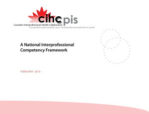 cpis cihc A National Interprofessional Competency Framework
