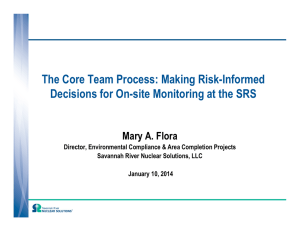 The Core Team Process: Making Risk-Informed Mary A. Flora