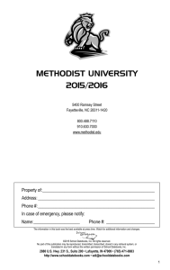 METHODIST UNIVERSITY 2015/2016