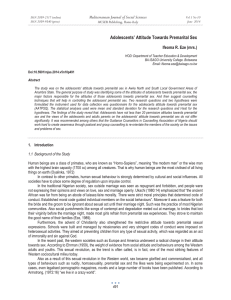 Adolescents’ Attitude Towards Premarital Sex Mediterranean Journal of Social Sciences