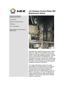 J.D. Neuhaus Vertical Roller Mill Maintenance Hoists  Features and Benefits