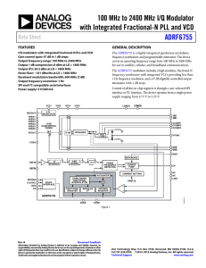 100 MHz to 2400 MHz I/Q Modulator  ADRF6755