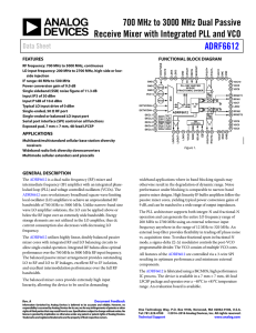 700 MHz to 3000 MHz Dual Passive ADRF6612 Data Sheet