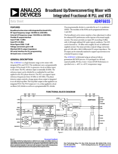 Broadband Up/Downconverting Mixer with Integrated Fractional-N PLL and VCO ADRF6655 Data Sheet