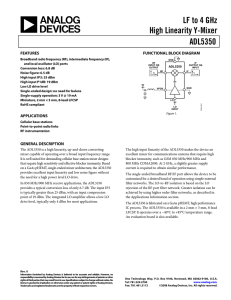 LF to 4 GHz High Linearity Y-Mixer ADL5350