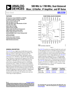 500 MHz to 1700 MHz, Dual-Balanced  ADL5358