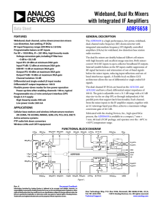 Wideband, Dual Rx Mixers with Integrated IF Amplifiers  ADRF6658