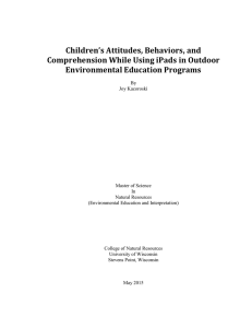 Children’s Attitudes, Behaviors, and Comprehension While Using iPads in Outdoor