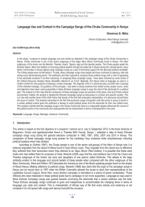 Language Use and Context in the Campaign Songs of the... Mediterranean Journal of Social Sciences Onesmus G. Ntiba MCSER Publishing, Rome-Italy