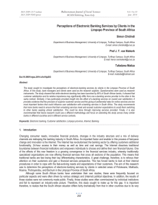 Perceptions of Electronic Banking Services by Clients in the Simon Chidindi