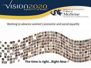 Now ! - Working to advance women’s economic and social equality