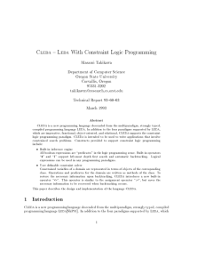 C { L With Constraint Logic Programming