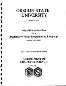 OREGON STATE UNIVERSITY ma Declarative Visual Programming Language