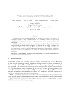 Visual Specifications of Correct Spreadsheets