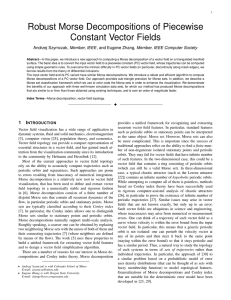 Robust Morse Decompositions of Piecewise Constant Vector Fields Member, IEEE