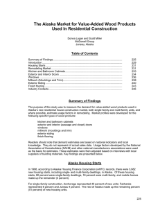 The Alaska Market for Value-Added Wood Products Used In Residential Construction