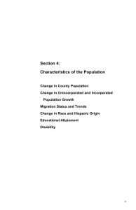 Section 4: Characteristics of the Population
