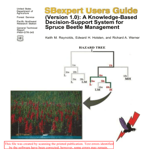 (Version 1.0): A Knowledge-Based Decision-Support System for Spruce Beetle Management