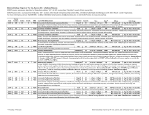 Bitterroot College Program of The UM, Autumn 2011 Schedule of...