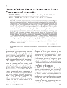 Northern Goshawk Habitat: an Intersection of Science, Management, and Conservation Commentary