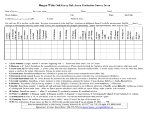 Oregon White Oak/Garry Oak Acorn Production Survey Form