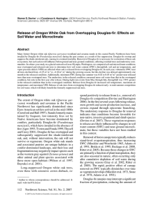 Release of Oregon White Oak from Overtopping Douglas-fir: Effects on Abstract