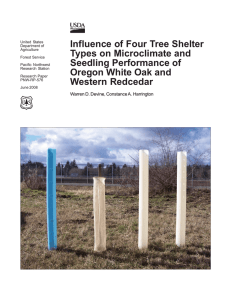 Influence of Four Tree Shelter Types on Microclimate and Seedling Performance of