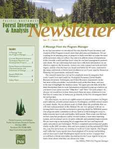 Newsletter Forest Inventory &amp; Analysis