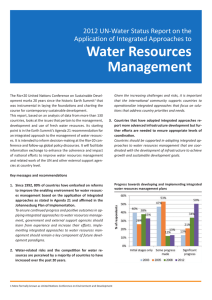 Water Resources Management 2012 UN-Water Status Report on the