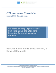 CPI Antitrust Chronicle Kai-Uwe Kühn, Fiona Scott Morton, &amp; Howard Shelanski