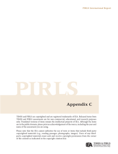 PIRLS Appendix C PIRLS International Report