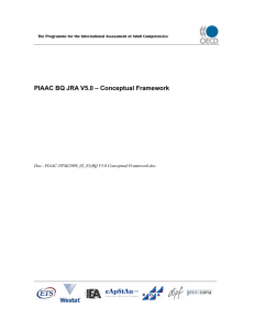 PIAAC BQ JRA V5.0 – Conceptual Framework
