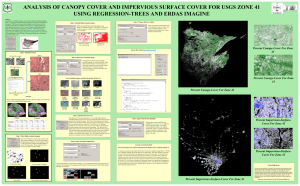 ANALYSIS OF CANOPY COVER AND IMPERVIOUS SURFACE COVER FOR USGS... USING REGRESSION-TREES AND ERDAS IMAGINE