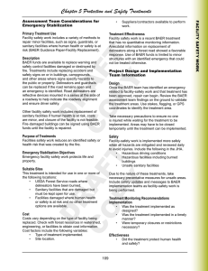 Chapter 5 Protection and Safety Treatments Assessment Team Considerations for Emergency Stabilization F