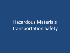 Hazardous Materials Transportation Safety