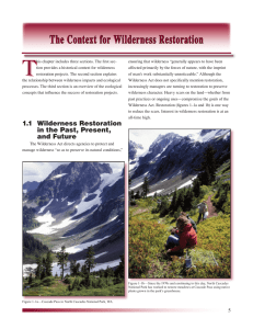 T The Context for Wilderness Restoration