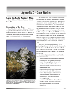 Appendix D—Case Studies Lake Valhalla Project Plan