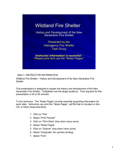 Wildland Fire Shelter