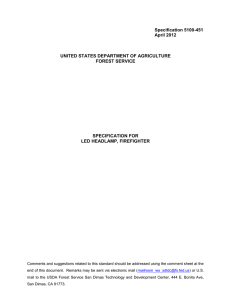 Specification 5100-451 April 2012  UNITED STATES DEPARTMENT OF AGRICULTURE