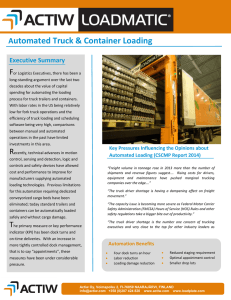 utomated Truck &amp; Container Loading A F Executive Summary
