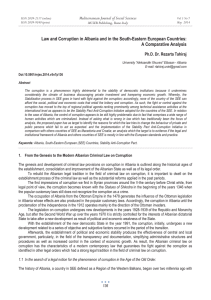 Law and Corruption in Albania and in the South-Eastern European... A Comparative Analysis Mediterranean Journal of Social Sciences Ph.D. Dr. Rezarta Tahiraj