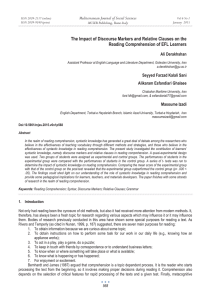 The Impact of Discourse Markers and Relative Clauses on the