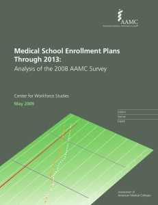 Medical School Enrollment Plans Through 2013: Analysis of the 2008 AAMC Survey