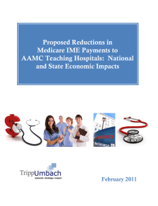 Proposed Reductions in Medicare IME Payments to AAMC Teaching Hospitals:  National