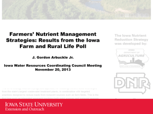 Farmers’ Nutrient Management Strategies: Results from the Iowa