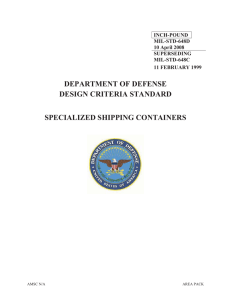 DEPARTMENT OF DEFENSE DESIGN CRITERIA STANDARD SPECIALIZED SHIPPING CONTAINERS INCH-POUND
