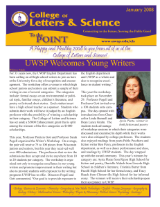 UWSP Welcomes Young Writers College of Letters and Science!