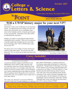 Will a UWSP history major be your next VP? October 2007